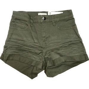 Olive Army Green Women Junior Shorts H&M Size 2 NWT
